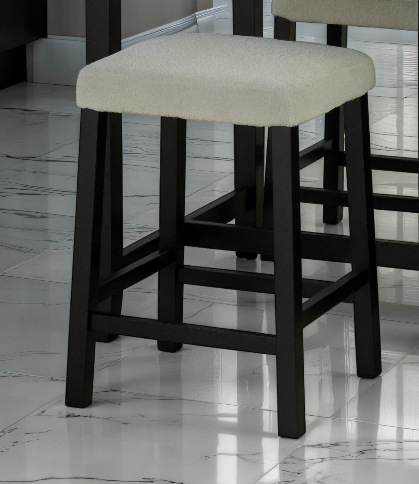 Dining Room Transitional 3pc Dining Set Gloss Table Top w Storage Shelves Side