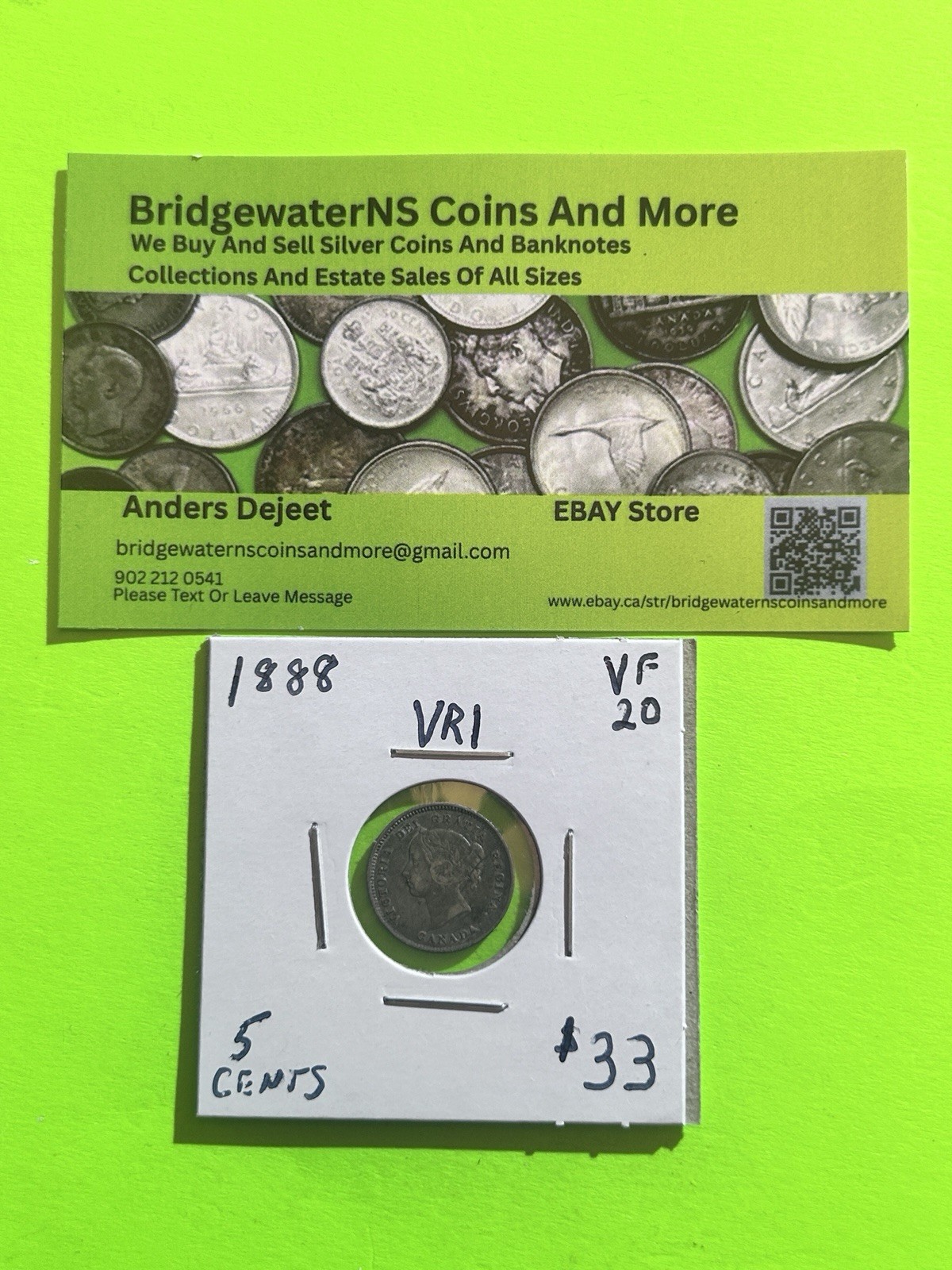 Canada 1888 Queen Victoria Nickel. Sterling Silver. Trending At $33
