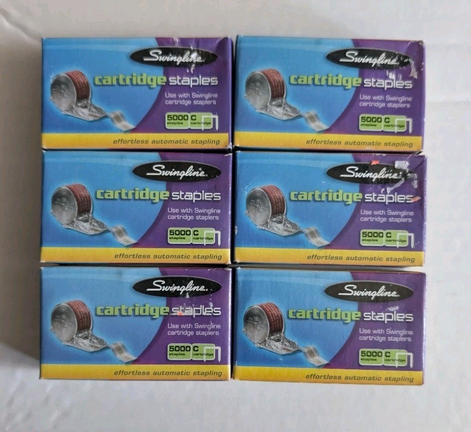 Lot Of 6 Swingline Staple Cartridge 5000 Replacement  Electric Stapler #50050