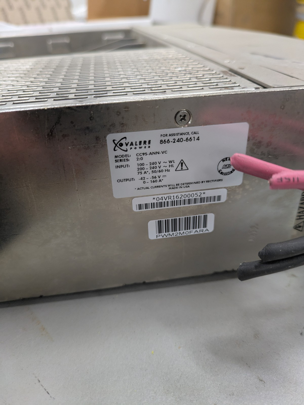 Valere Eltek CC9S-ANN-VC Compact Power Shelf *Pulled from working bay