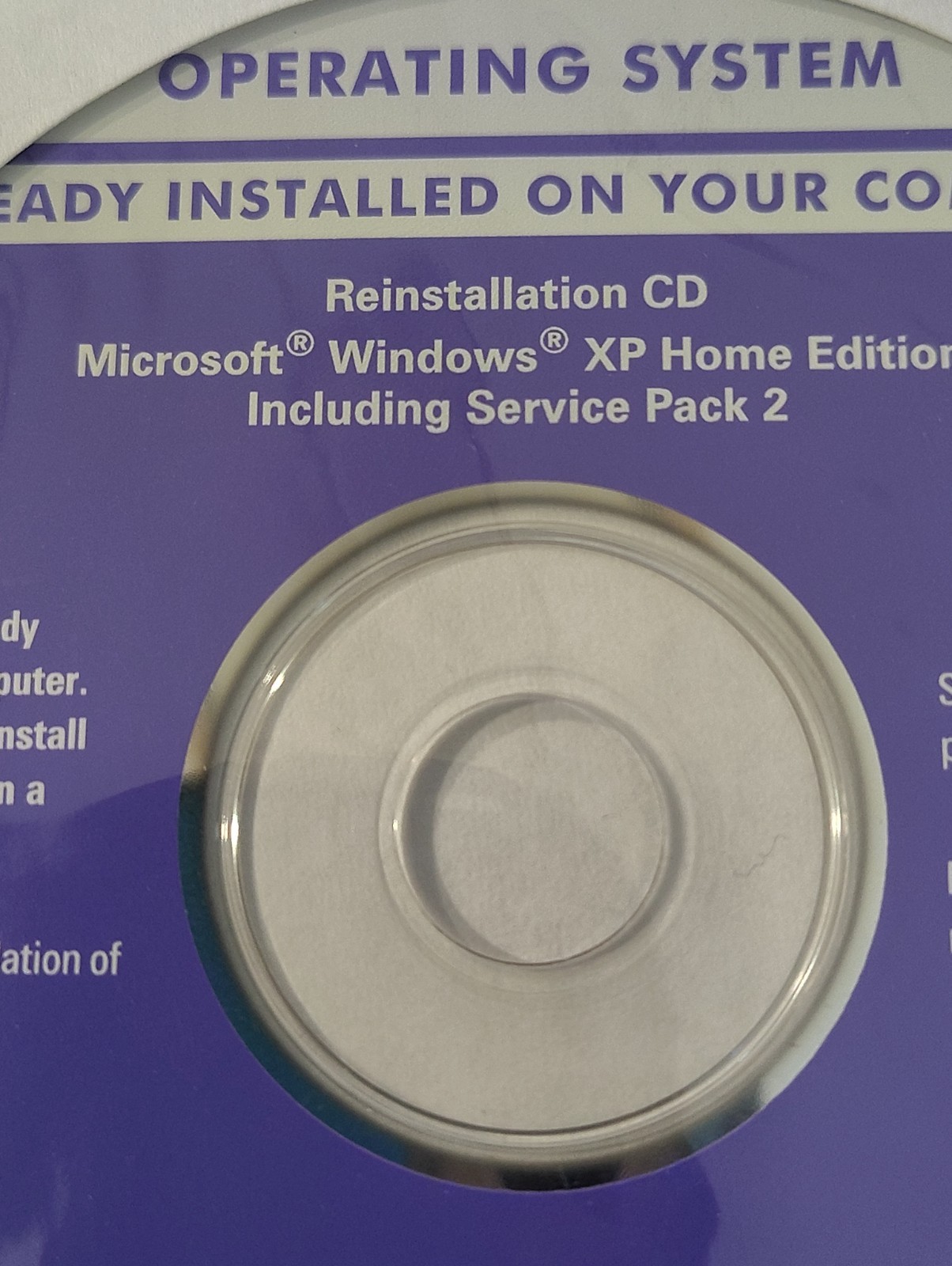 Microsoft Windows XP Home Edition SP2 Version 2004 P/N H8527- DELL PC 32bit