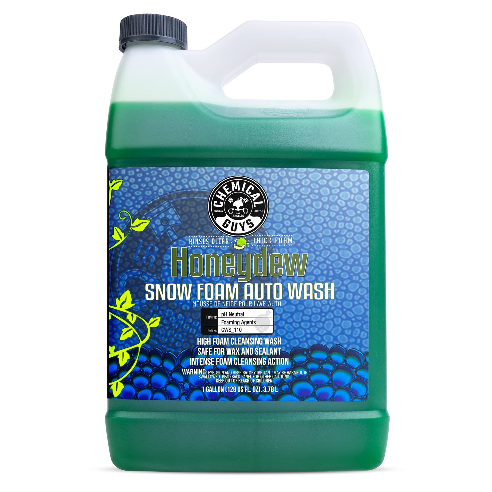 Chemical Guys Honeydew Snow Foam Car Wash Soap Super Suds Safe Finish 1 Gal