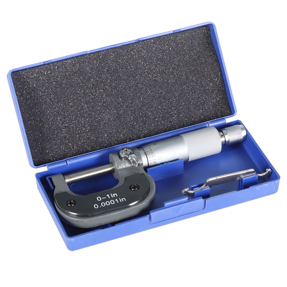 0-1"/0.0001" Outside Micrometer Premium Precision Carbide Tips Machinist Tool