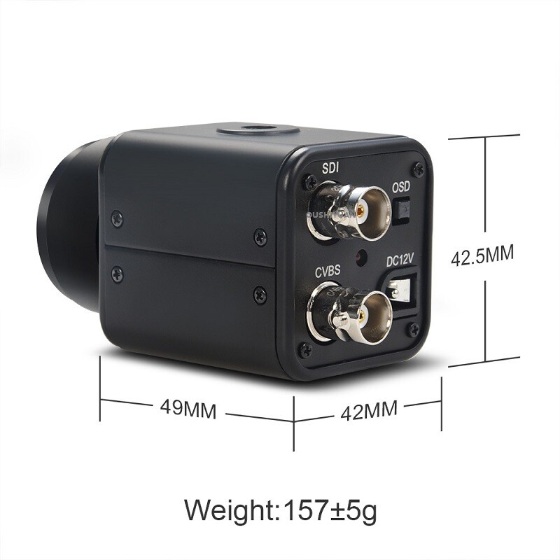 CCTV 2.0MP 1080P NO Distortion Lens Security Mini Box HD SDI Camera