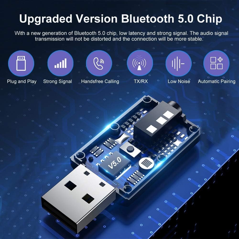 Bluetooth Stereo Music Receiver with Automatic Connection - Car/Home Use