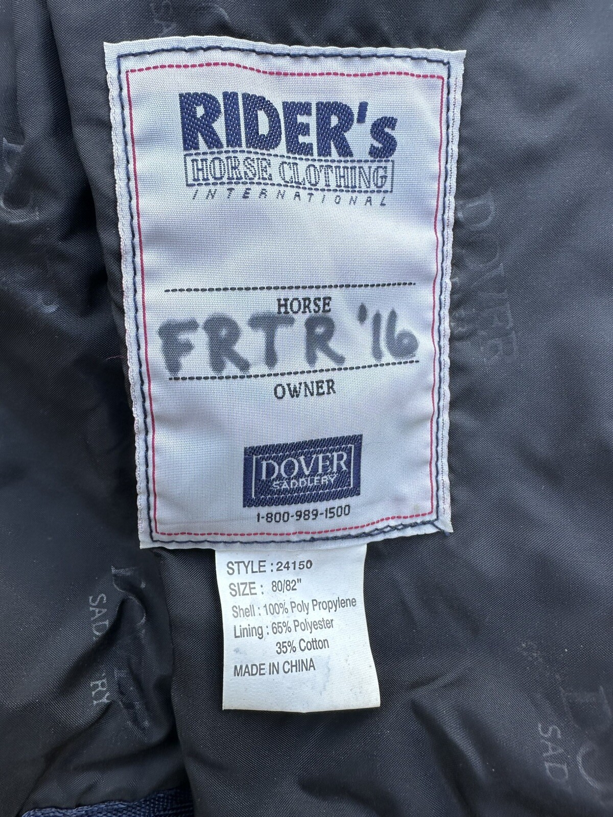 Horse Tack - 80” - 82” Dover Waterproof Turnout Sheet