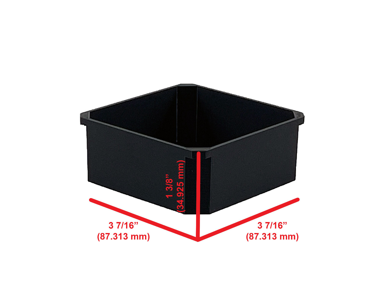 Milwaukee Packout Compact Organizer Compatible Square Nesting Bin 3rd Height