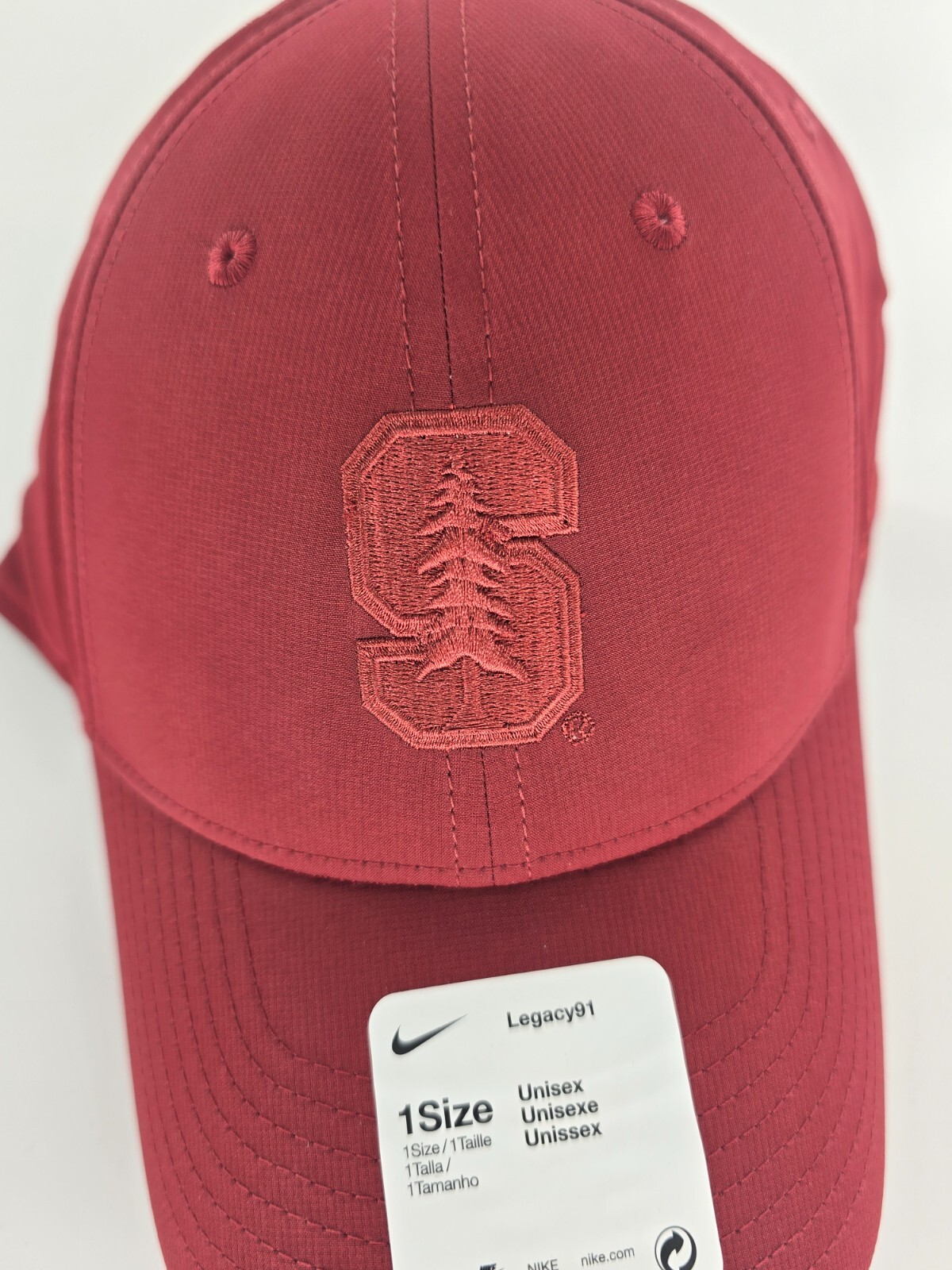 Nike Stanford Legacy91 Cap Men’s OSFM Crimson Dry Performance 2.0 Team Hat New