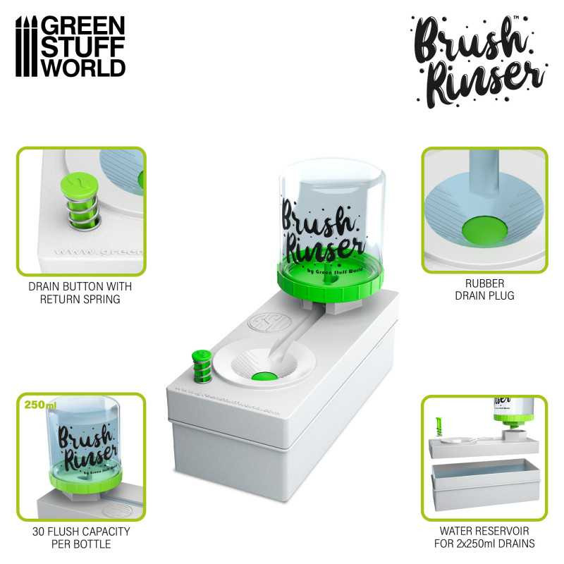 Green Stuff World Brush Rinser for Modeling, Painting, Arts and Crafts 11123