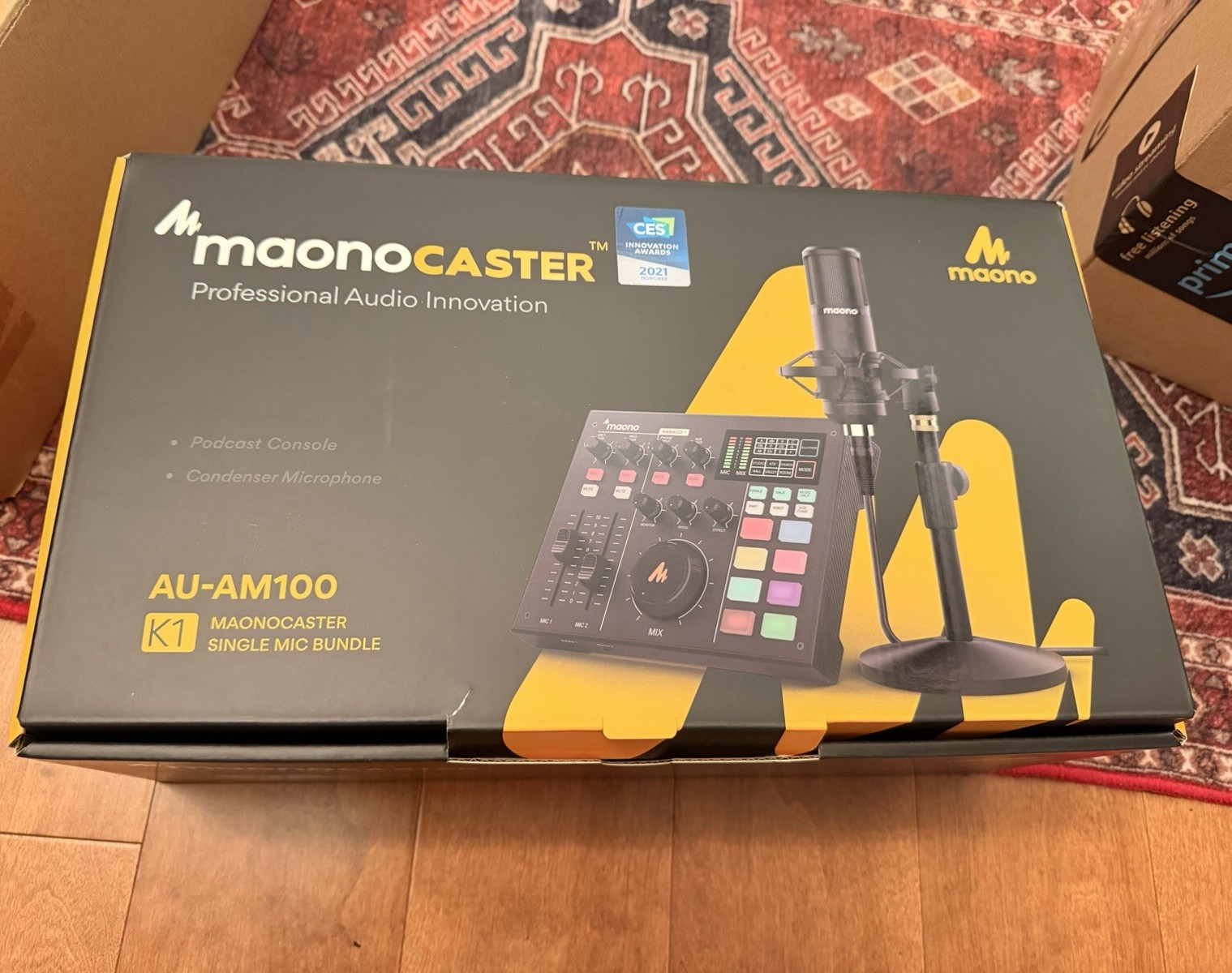 MAONO MaonoCaster AU-AM100 Audio Interface Podcast Console USB 48V Phantom Power