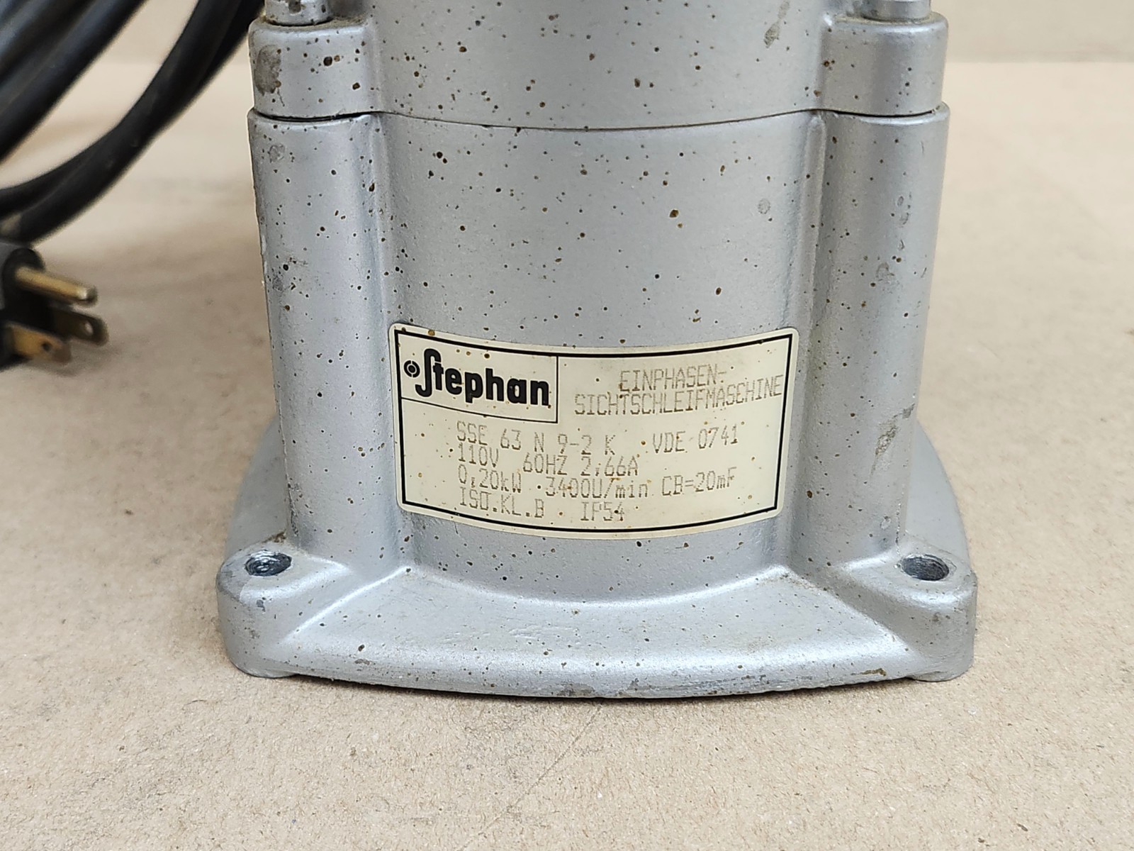 Stephan SSE63N9-2K Single-Phase Surface Grinder (Einphasen Sichtschleifmaschine)