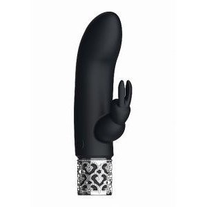 Royal Gems Black Rechargeable Silicone Bullet Vibrator 10 Speed