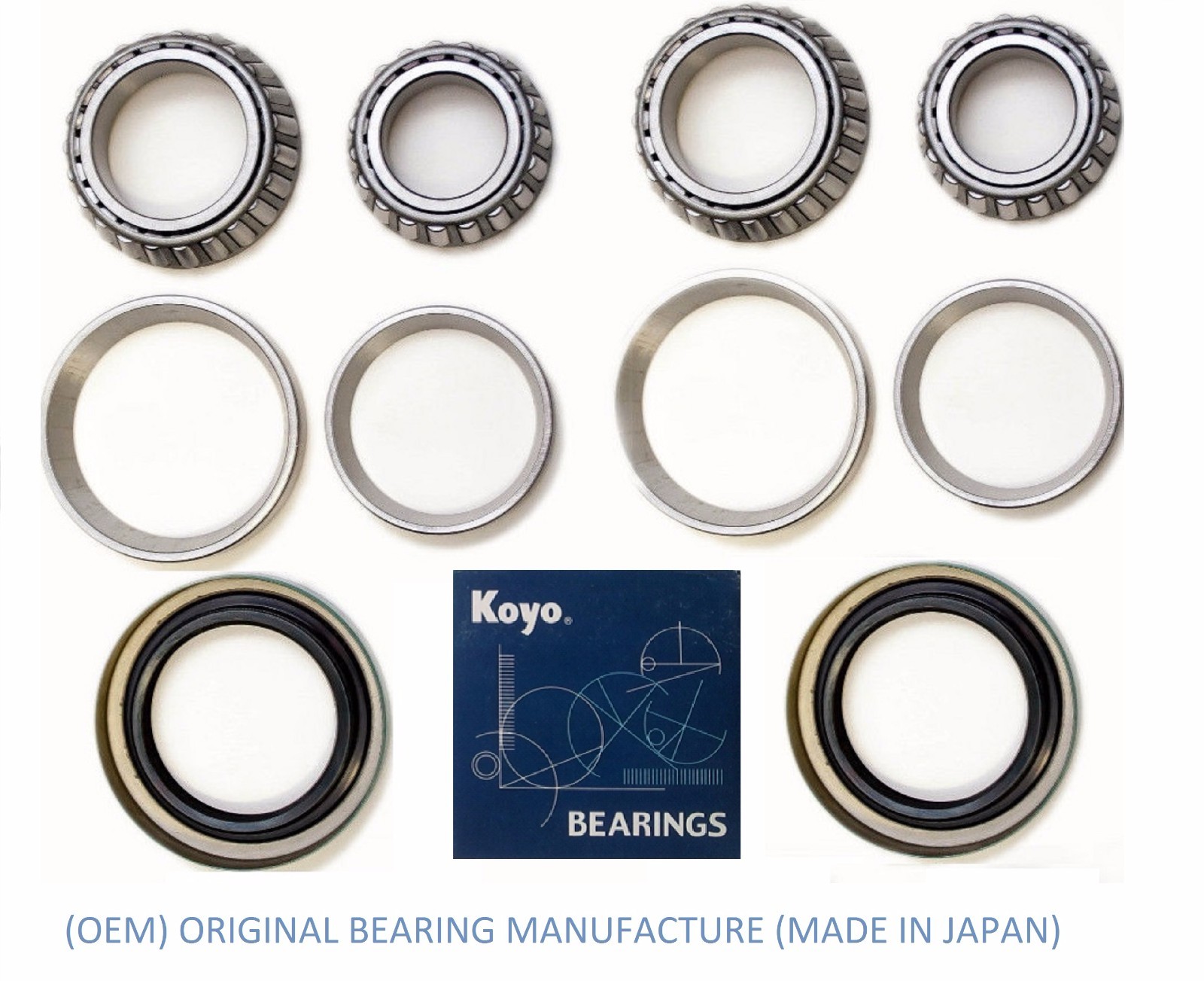 Front KOYO Wheel Bearing & Race & Seal Kit FOR 1998-2007 TOYOTA LAND CRUISER