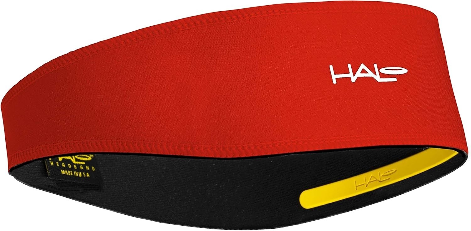 Halo Headband II Pullover Sweatband - RED - Running Cycling - Made in USA