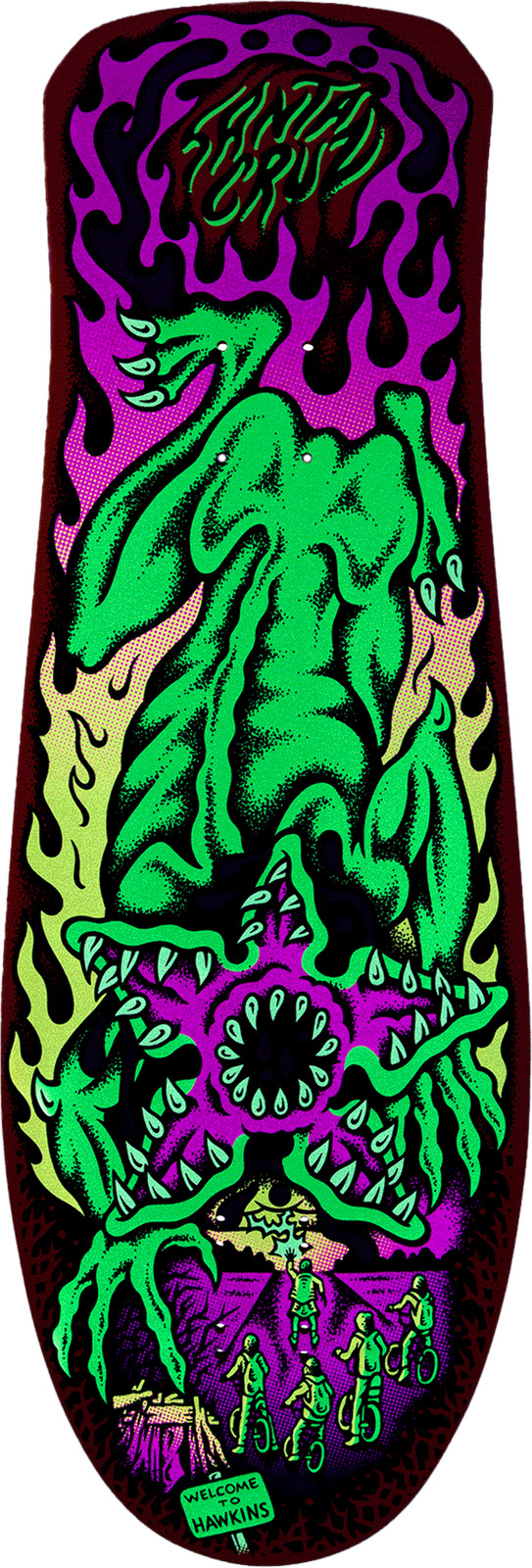 10.3in Stranger Things Salba Demogorgon Santa Cruz Skateboard Deck