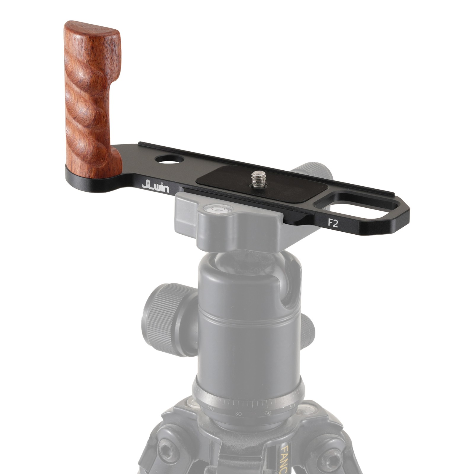 Wooden Vertical Handle Grip Quick Release L Bracket for Nikon F2 Camera Black
