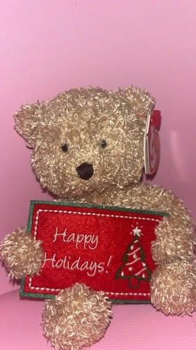 Ty HAPPY HOLIDAYS TEDDY RARE TO FIND IN UK