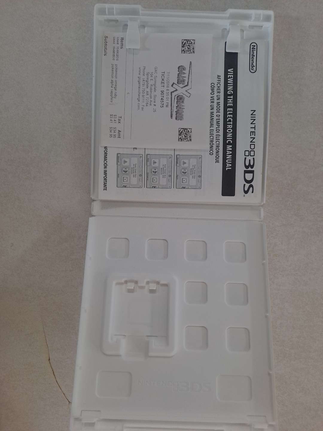 Pokemon Omega Ruby (Nintendo 3DS) Replacement Case - NO GAME Cartridge