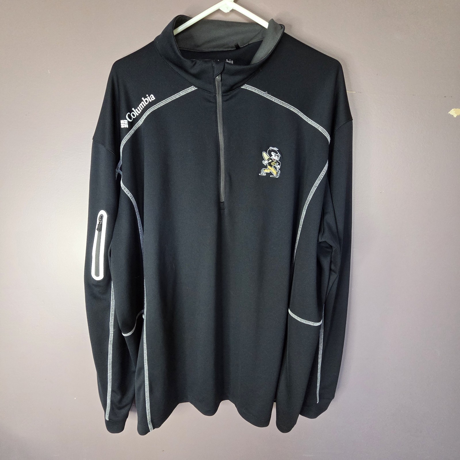Emporia State Hornets Columbia Golf 1/4 Zip Mens XXXL Black Pullover