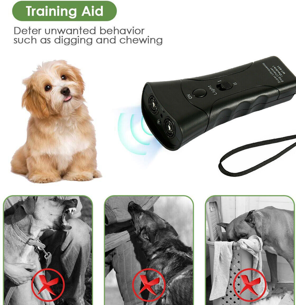 Ultrasonic Stop Barking Away Anti Bark Control Dog Training Repeller Device