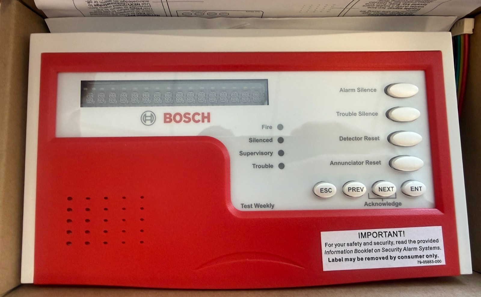 Bosch D1256RB Remote Fire Annunciator Keypad
