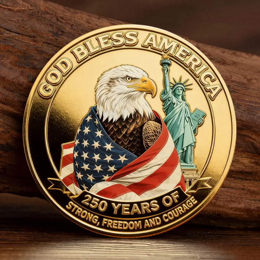 United States 250 Anniversary Challenge Coin Commemorative US 1-pc bm
