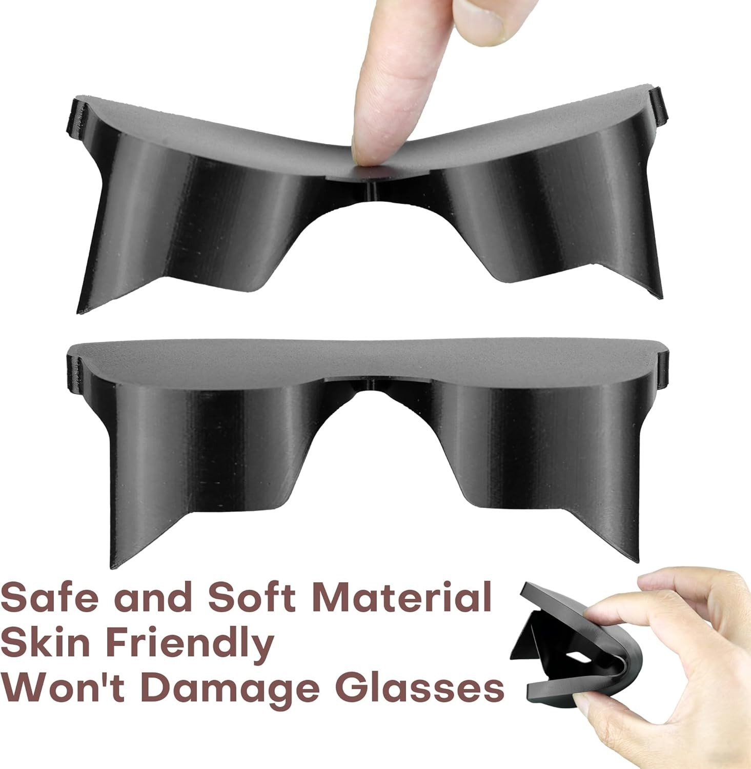 Soft TPU Light-Blocking Cover for Augmented Reality Glasses - 100% Occlusion