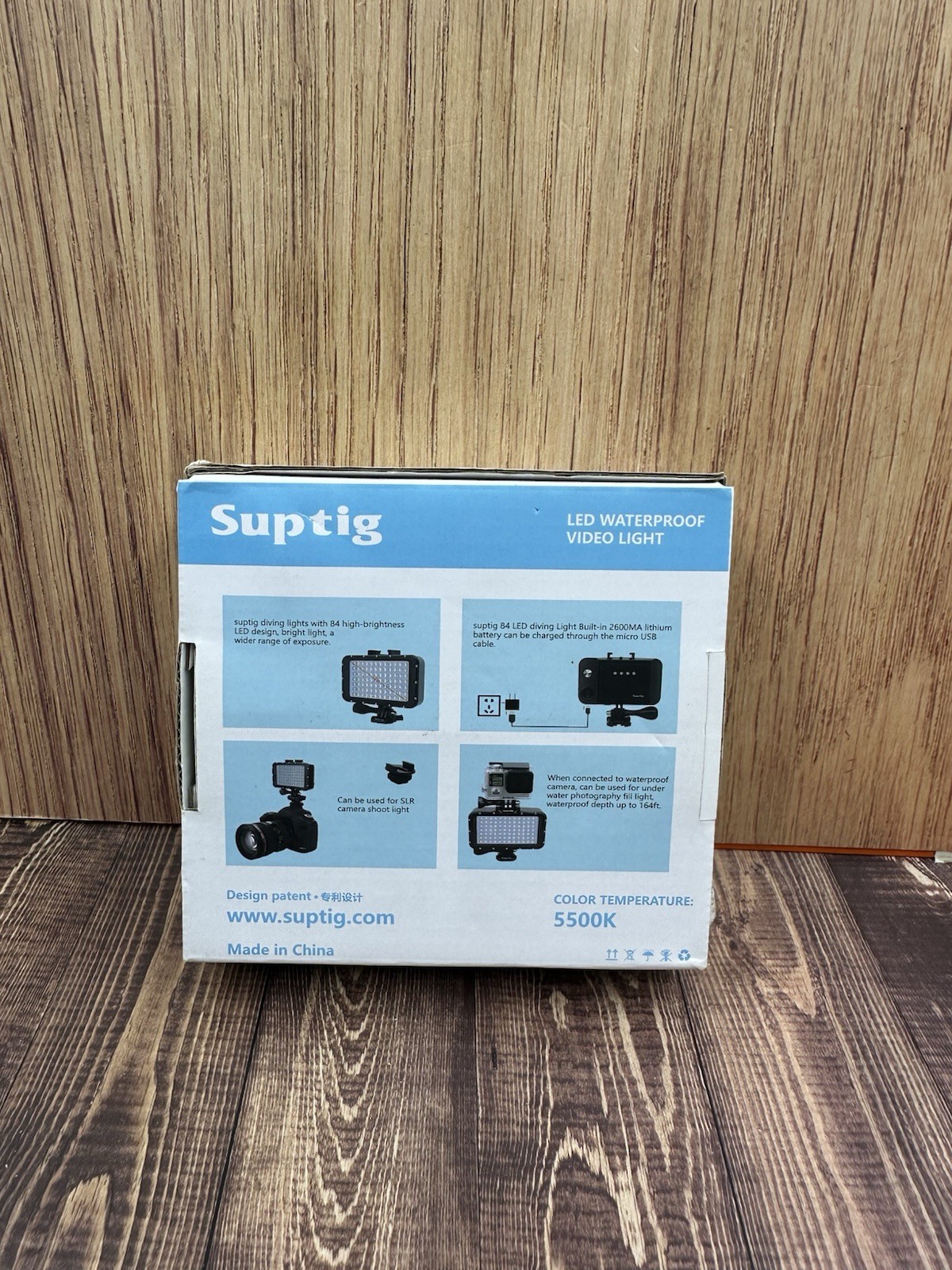 Suptig Underwater Lights Dive Light 84 LED High Power Dimmable Waterproof