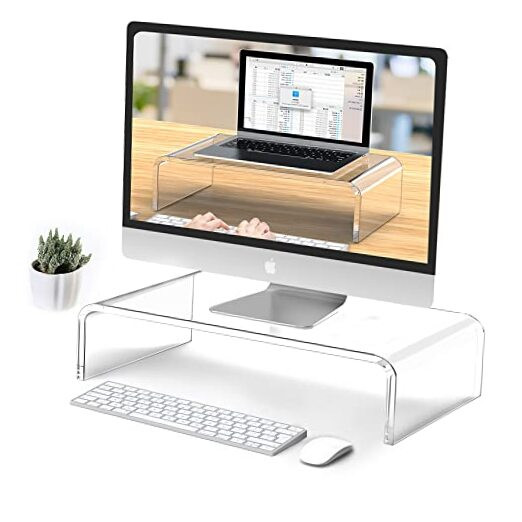 Acrylic Monitor Stand Riser Clear Laptop Stand for Desk Acrylic Monitor Riser