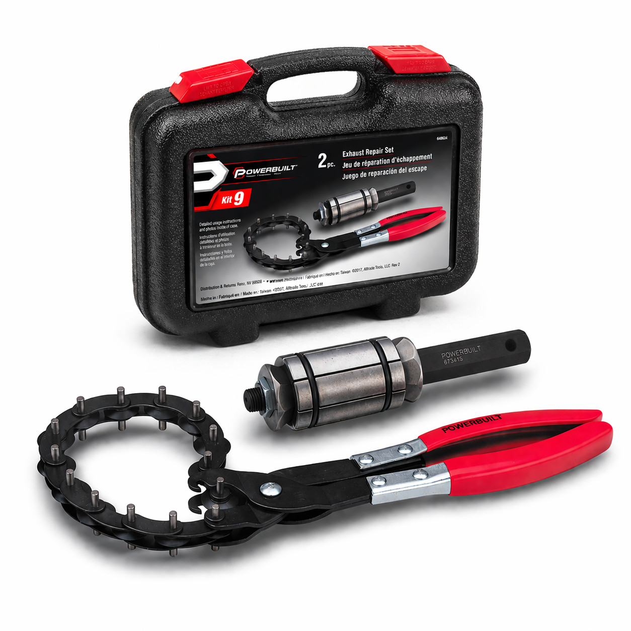 Powerbuilt 2 Piece Exhaust Set Kit 9, Pipe Cutter, Pipe Expander - 648634