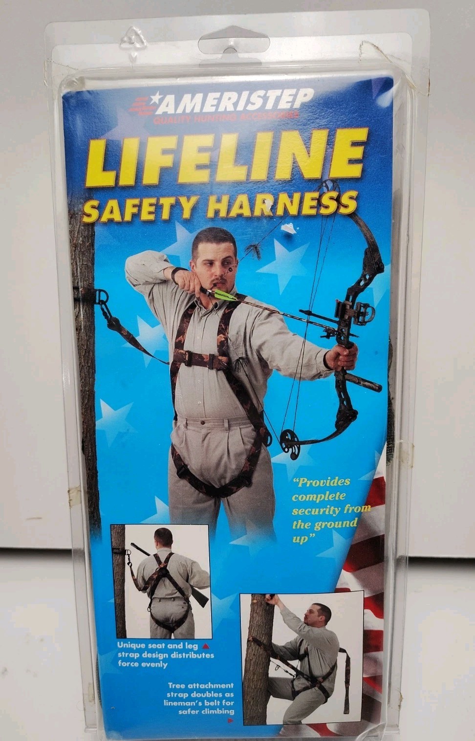 Ameristep Hunter Camo Full-Body Lifeline Safety Harness Model #226 Clean VGC
