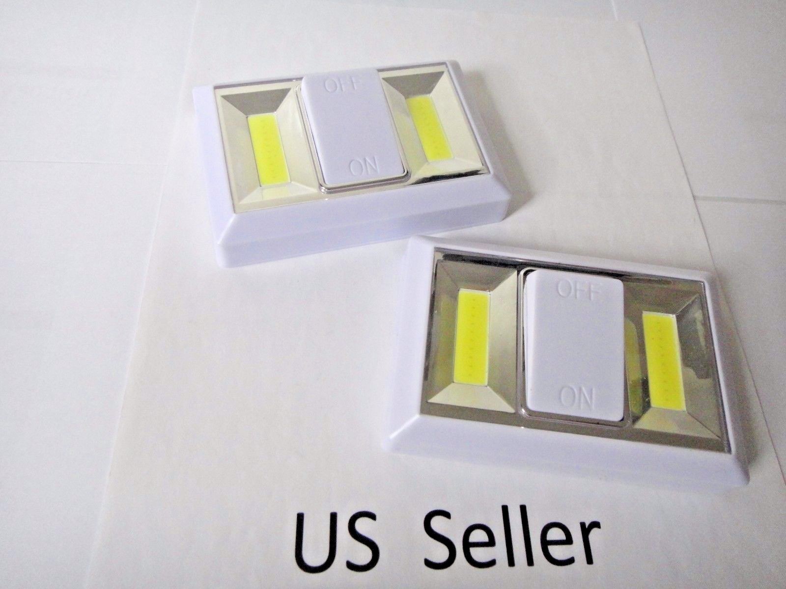 4pk COB LED Wall Lighted Switch Wireless Night Light Muli-use Battery Included