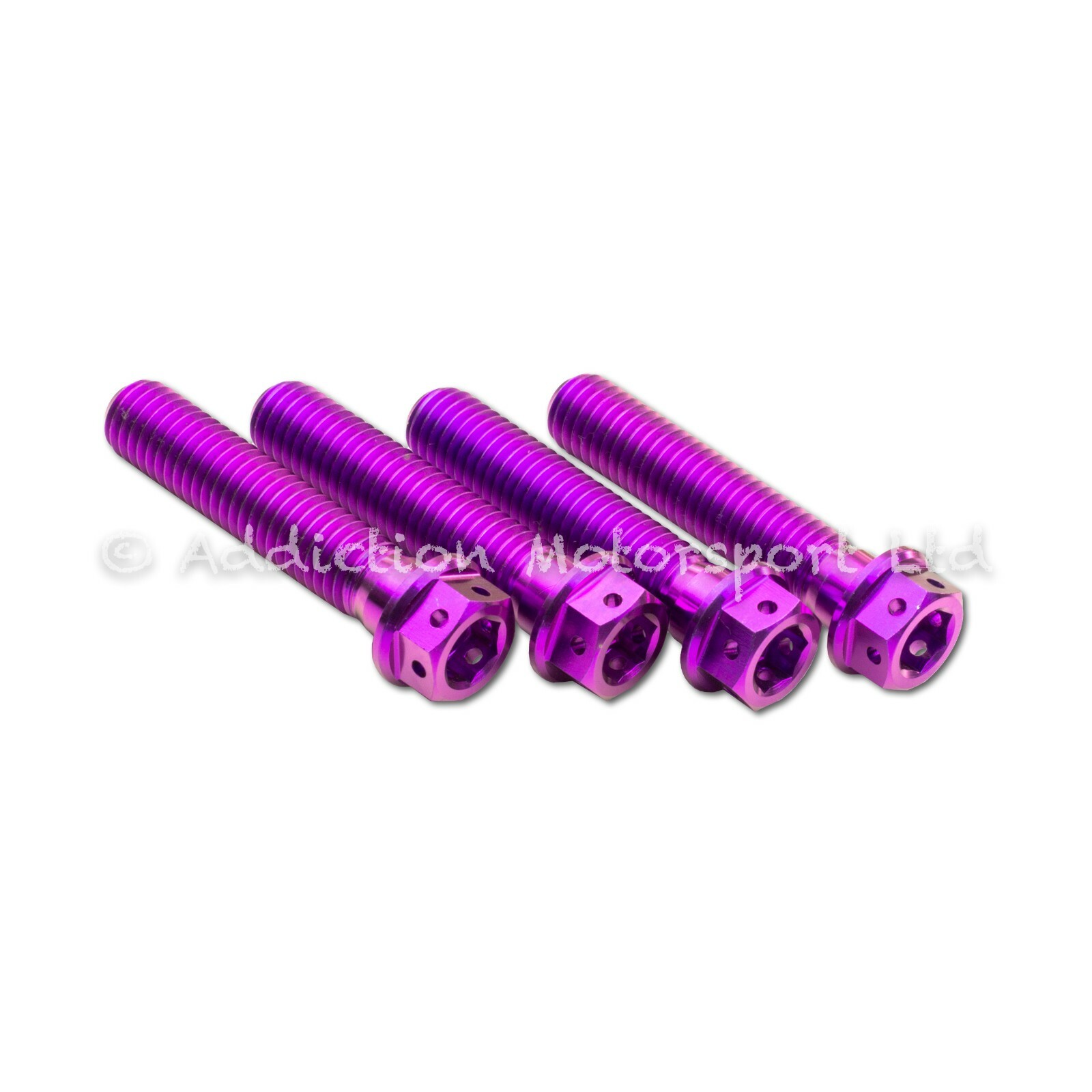 4x Purple Titanium Front Fork Pinch Screws Bolt M8x40mm for Kawasaki Ninja ZX7R