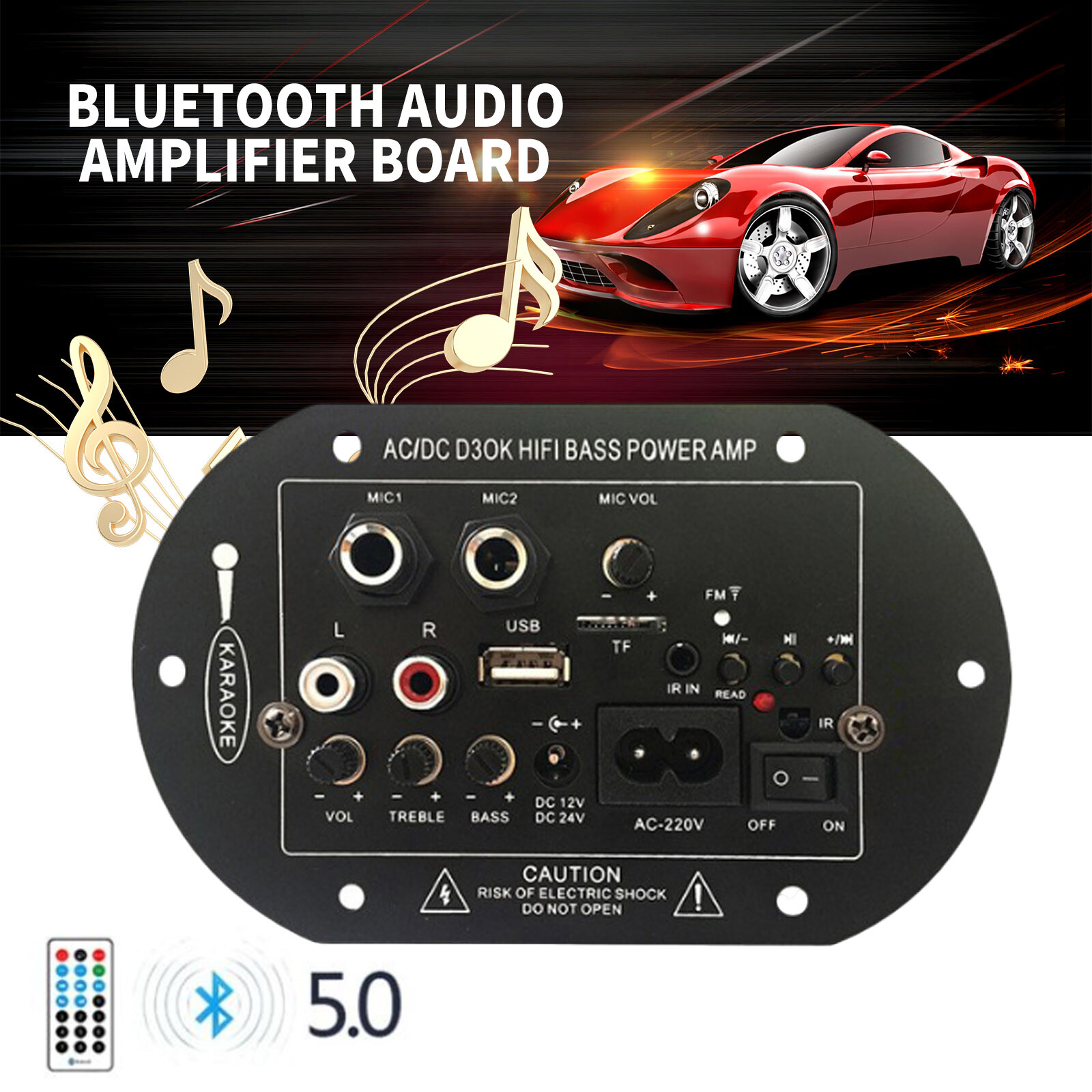 Digital Power Amp Board Hifi Stereo Audio Amplifier bluetooth Audio Amplifier