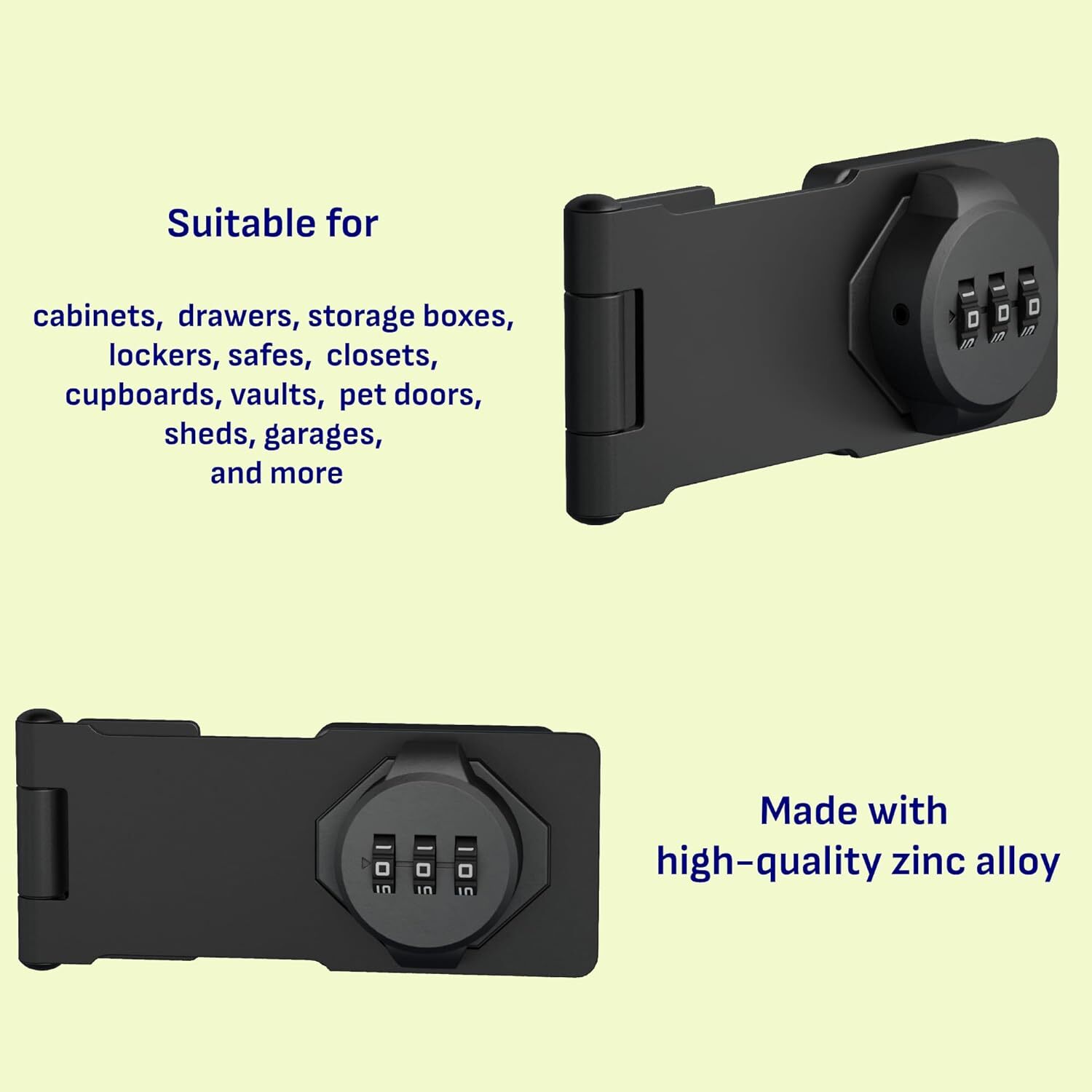 3 Digit Password Keyless Door Lock Cabinet Closet Drawer Code Lock with screws