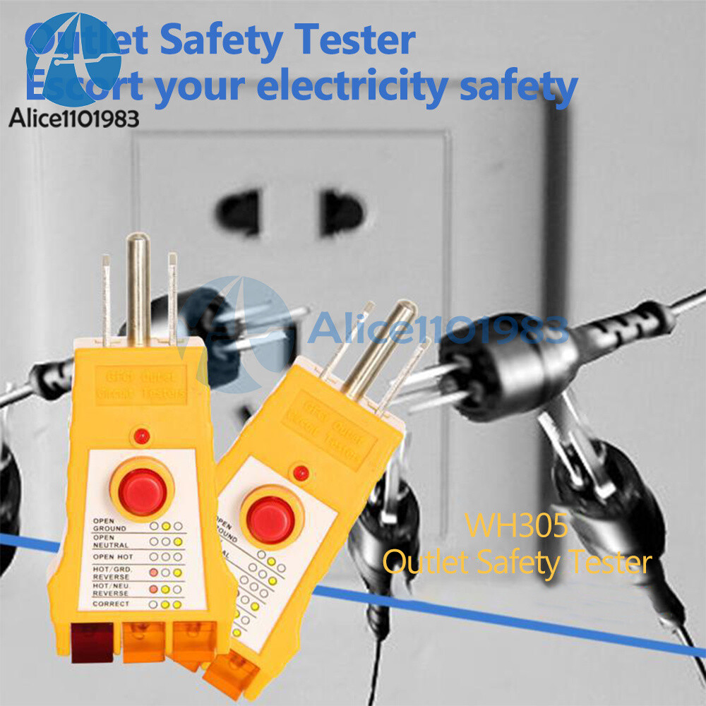 Socket Tester with GFCI check. Receptacle Tester for Standard AC Outlets