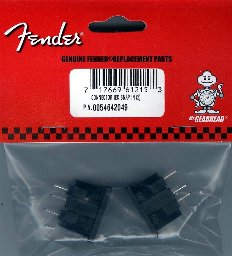 NEW Fender IEC Snap-In Amplifier Cable Connectors (2), 005-4642-049