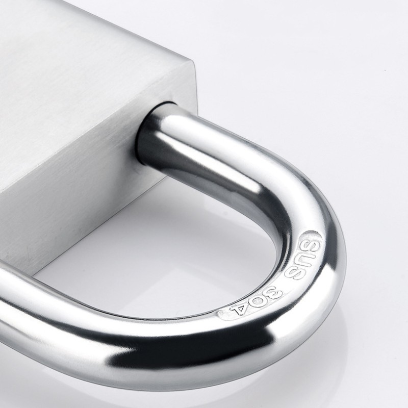 70x92mm Stainless Steel Padlock, Waterproof Rust-Resistant Security Lock 4 Keys