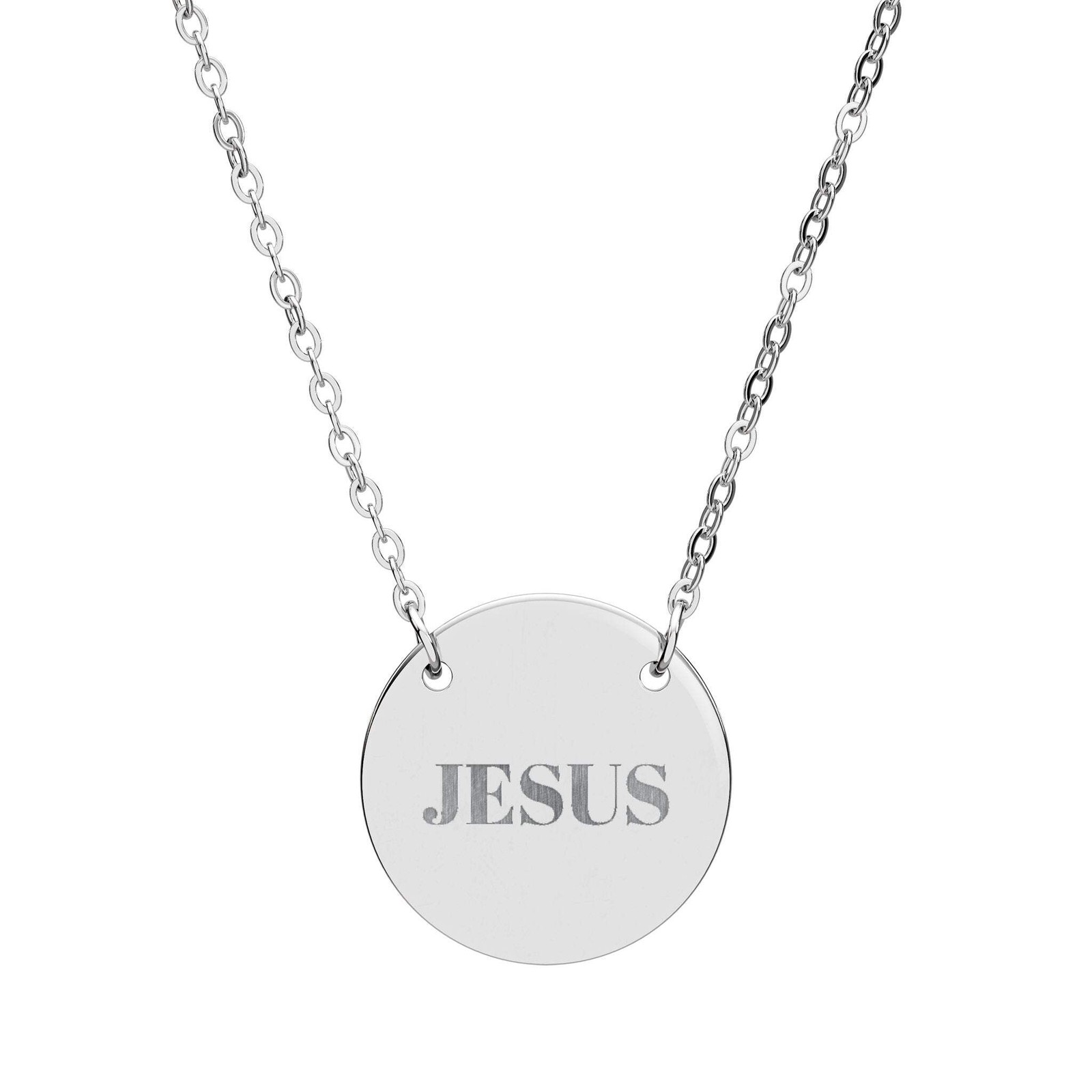 Engraved Circle Necklace - Personalized Minimalist Pendant