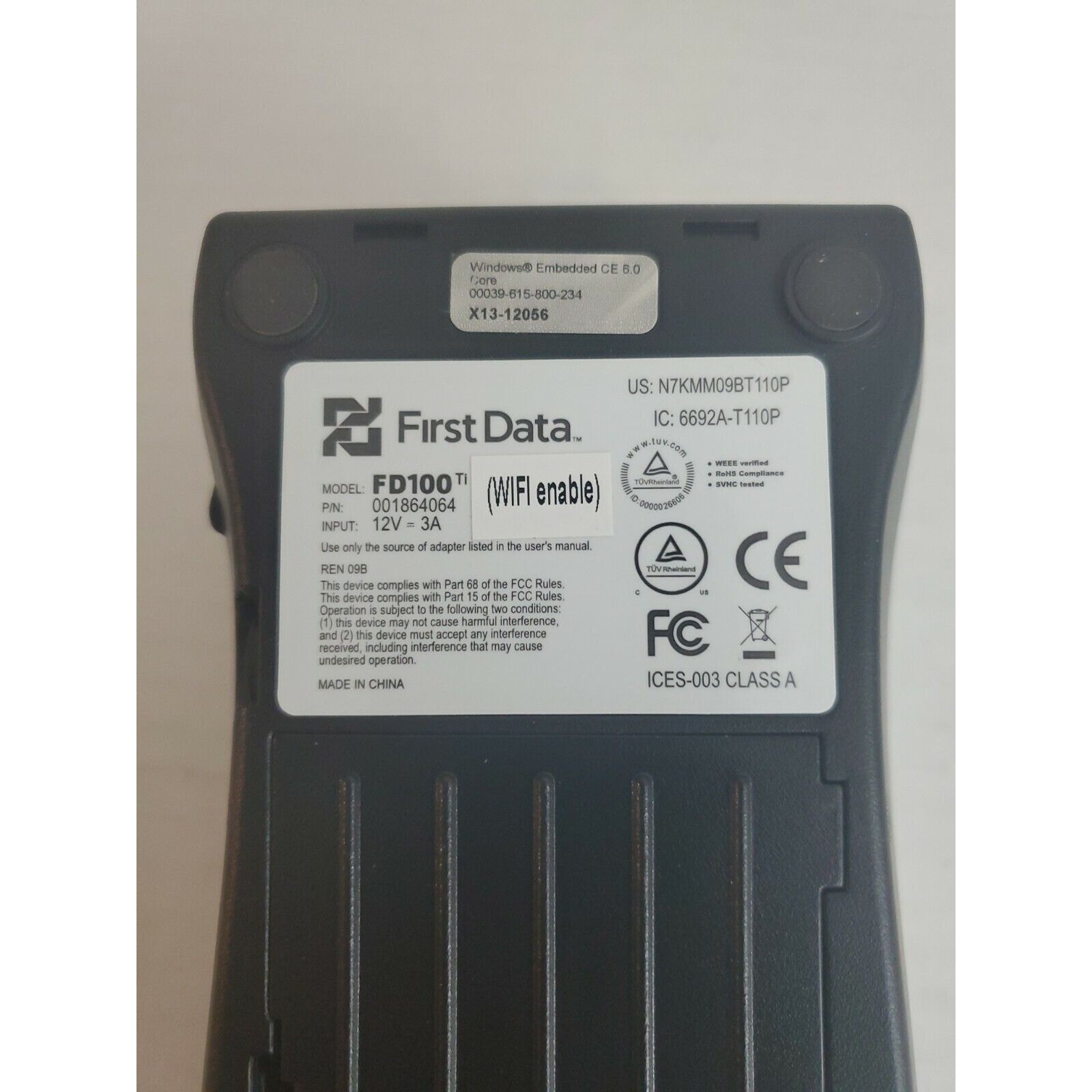 FIRST DATA FD100ti Terminal Credit Card Machine NO Charger Untested