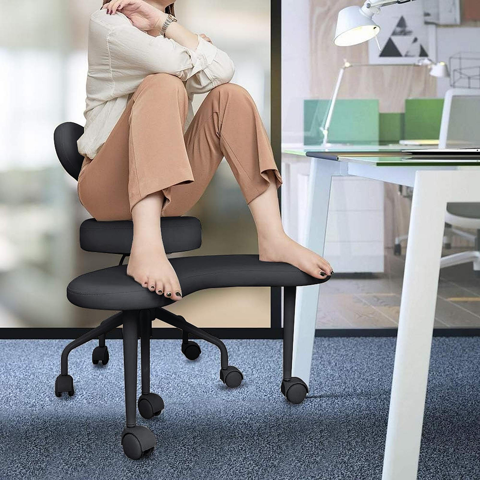 Meditation Chair, ADHD Chair, Cross Legged Office Chair with Wheels Brand New-