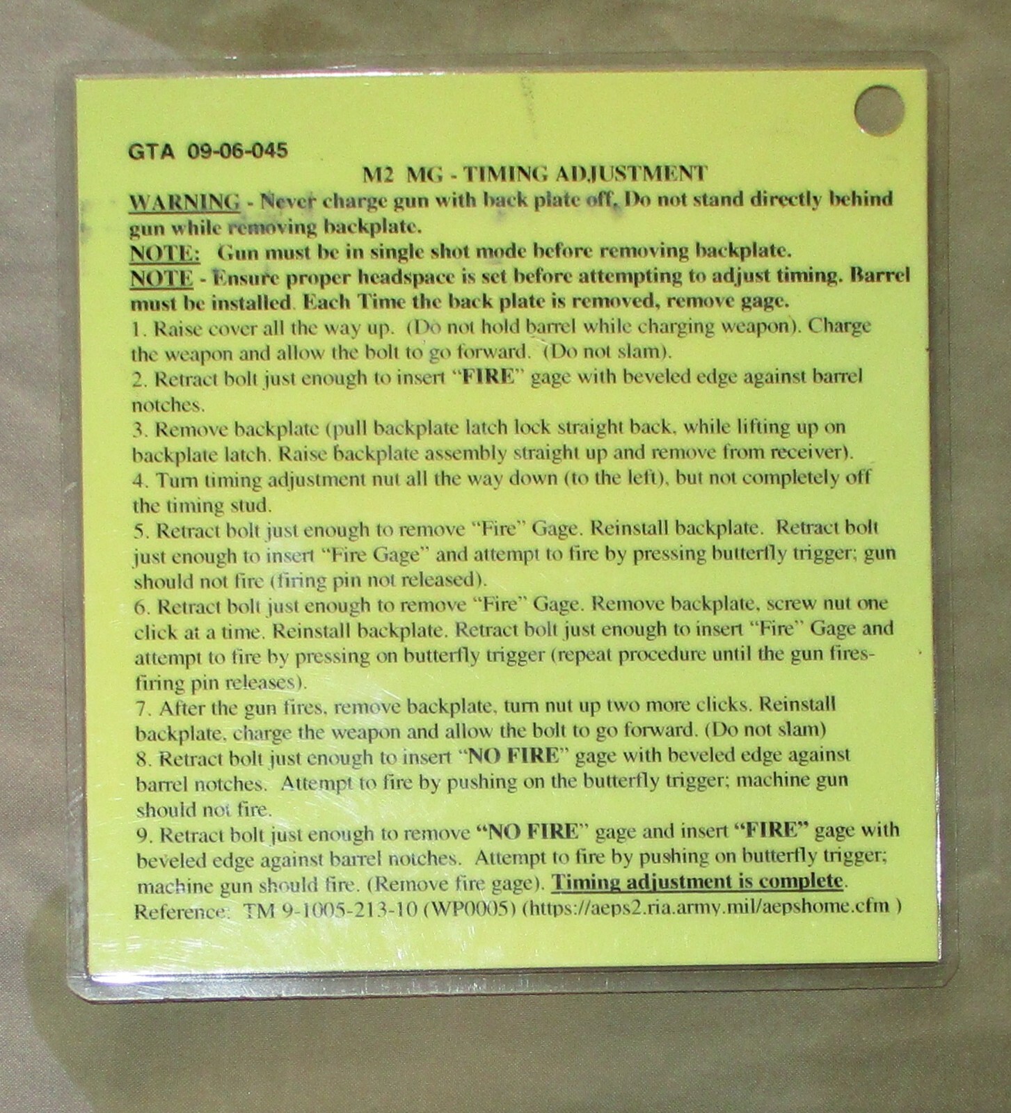 Browning BMG Gunsmith Maintenance Timing & Head Space Instructions #3