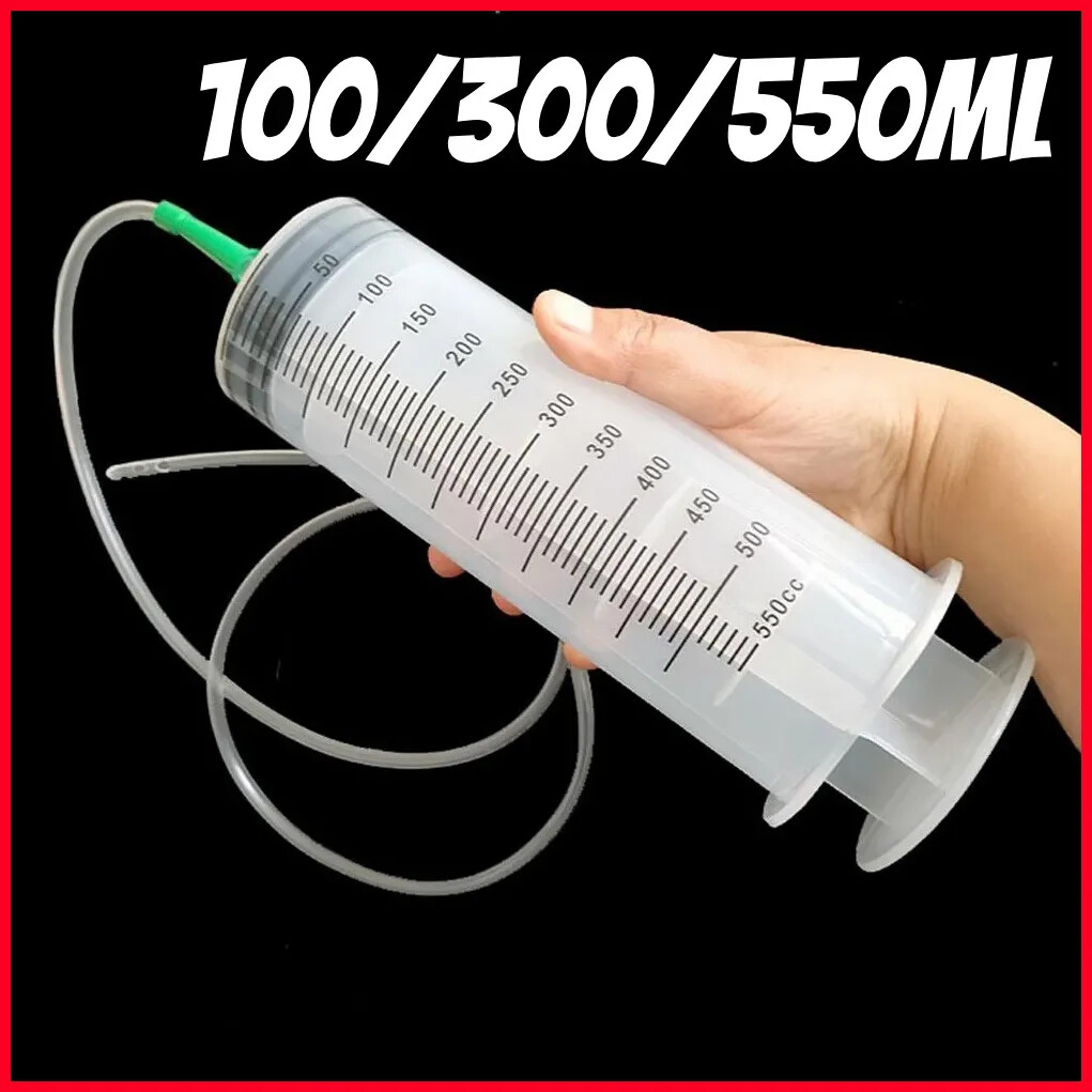 100/300/550ml Large Capacity Syringes Oil Pump With 1m Hose Pet Feeding Syringe