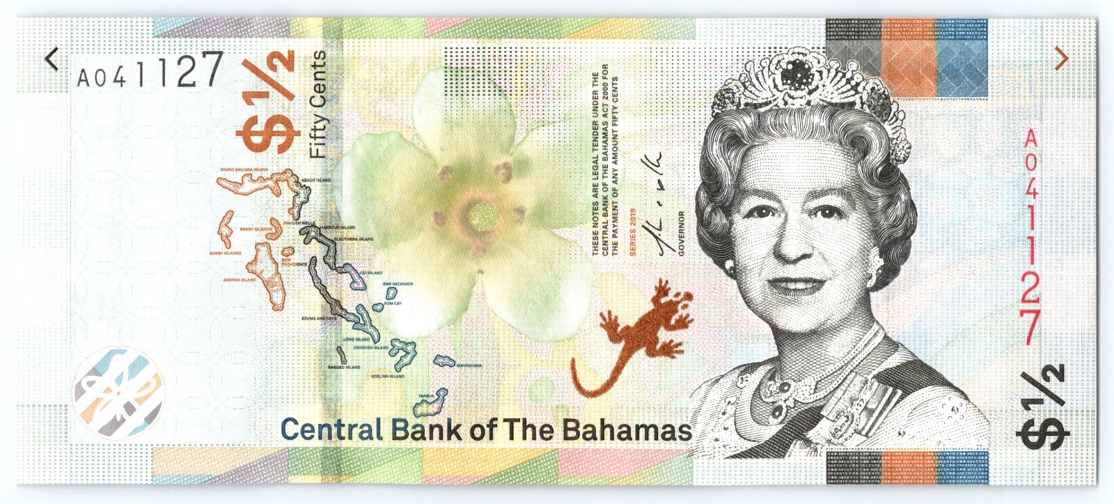 Bahamas - 1/2 Dollar (50 Cents) - 2000 - WPM# A041127