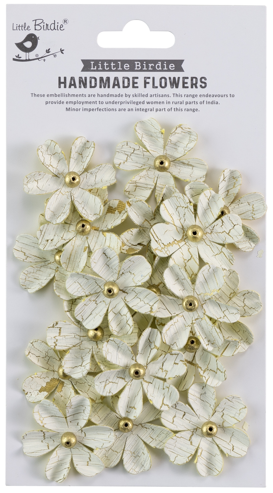 Little Birdie Zoey Washed Paper Flowers 18/Pkg-Amor Mio - 3 Pack