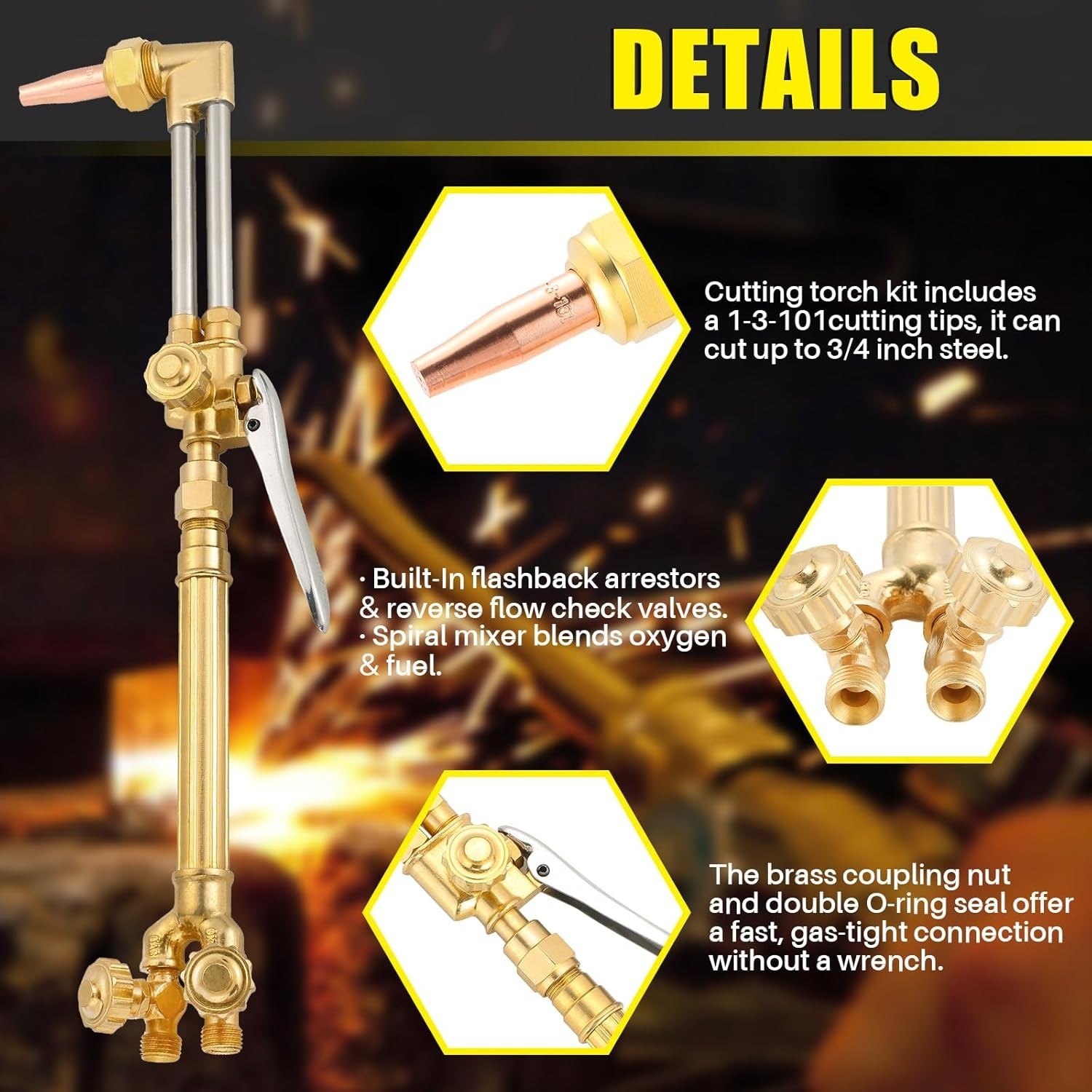 Victor Type Cutting Attachment Torch Handle Oxygen/Acetylene Cutting Welding ...