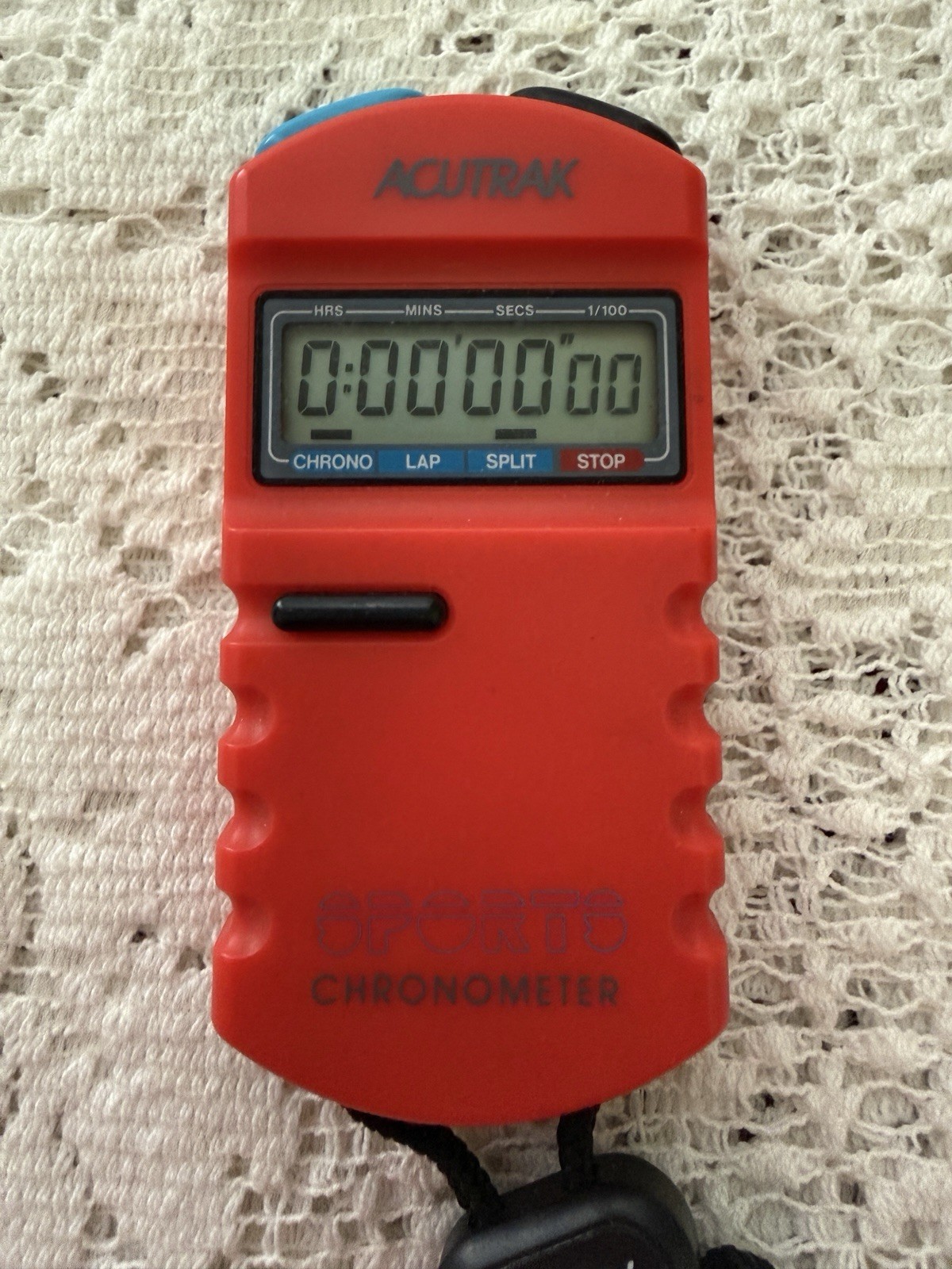 Acutrak SC-500 Red Digital Chronograph Stopwatch w/ Lap Split Timer