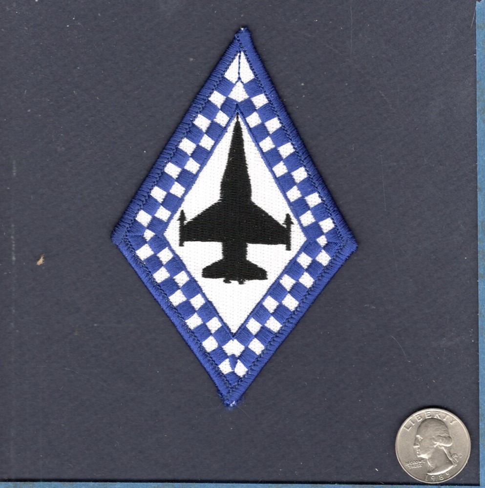 USAF F-16 Falcon 5" Blue White Fighter Squadron Patch