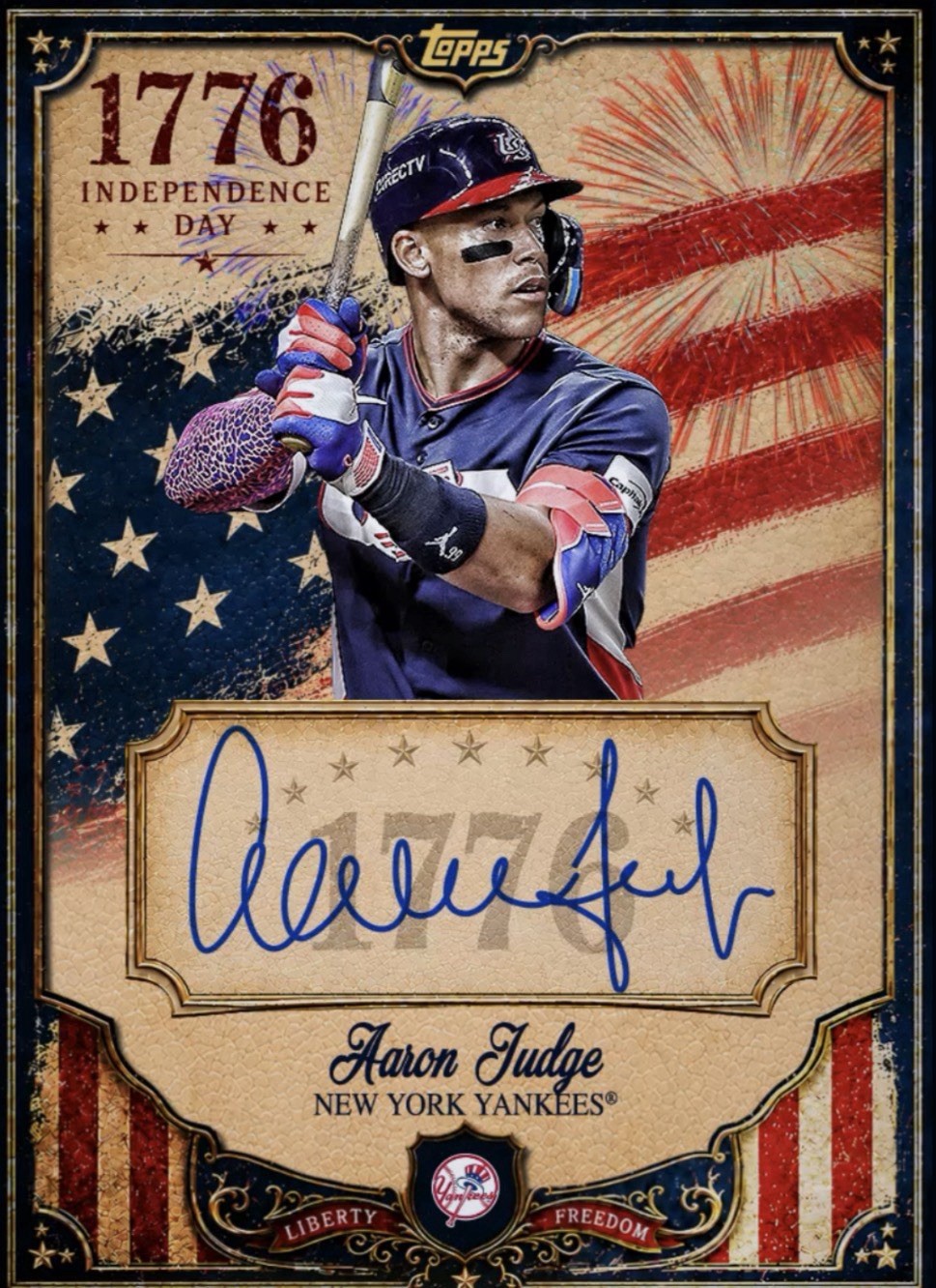 TOPPS BUNT DIGITAL 2026 Topps Indep/Day Aaron Judge Sig /49 Blue Legendary