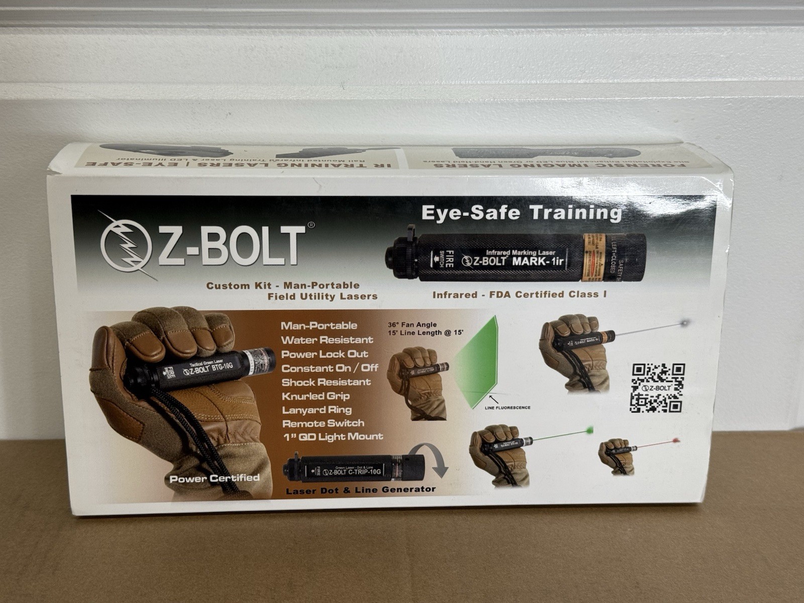 Z Bolt 3 Laser Pointer Set - Red - Low Temp Green - IR Infrared - ACU Pouch